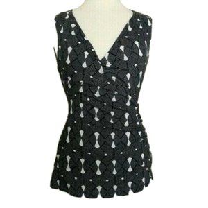 SALE Banana Republic Faux Wrap Black & White  Top